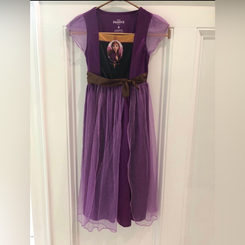 Disney Purple and Brown Princess Nightgown with Anna Frozen II